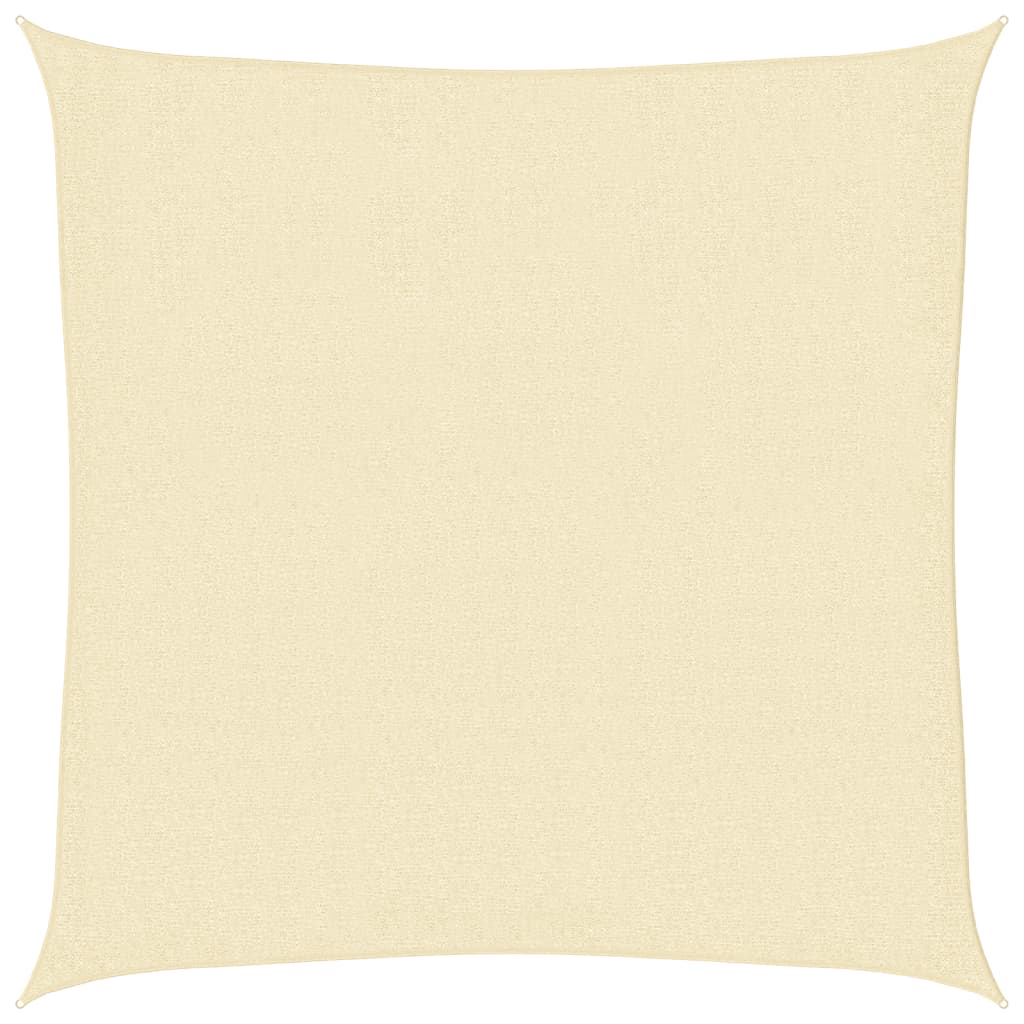 Sunshade Sail HDPE Square 3.6x3.6 m Cream