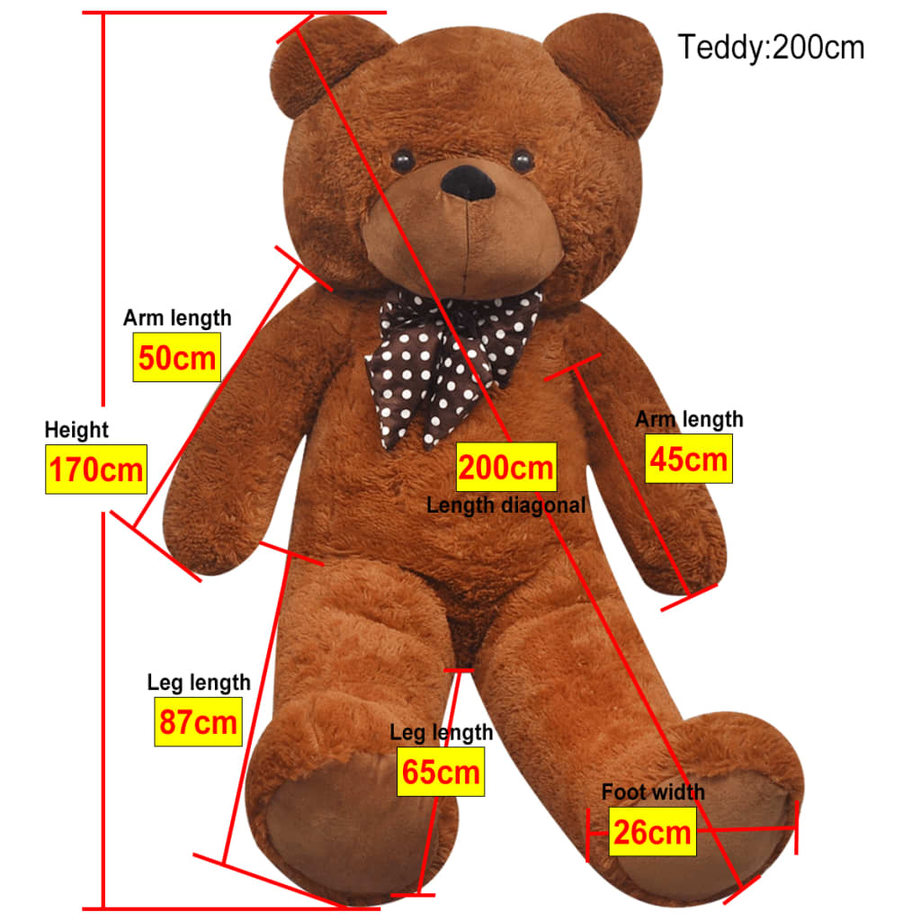 Teddy Bear Cuddly Toy Plush Brown 170 cm