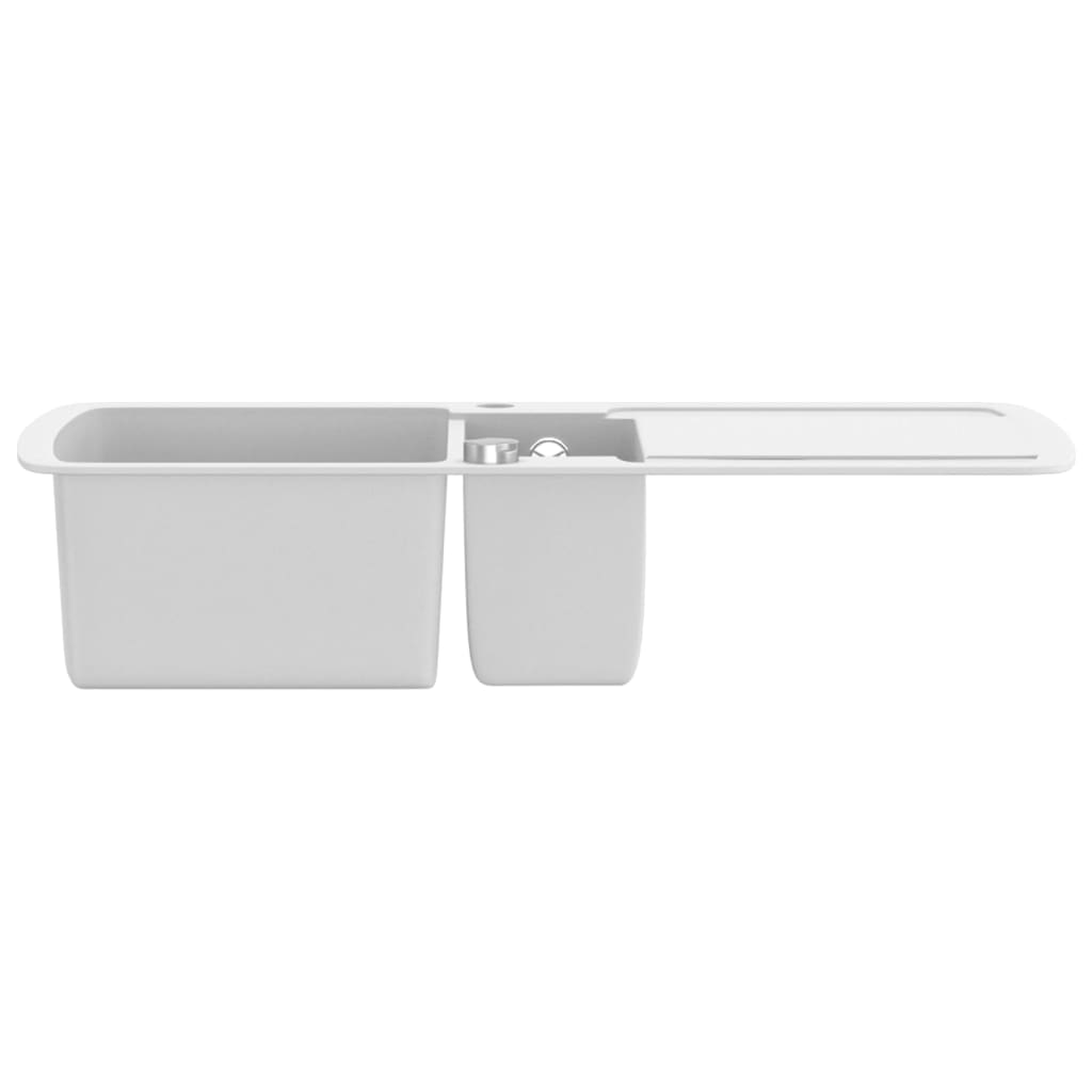 Granite Kitchen Sink Double Basins White