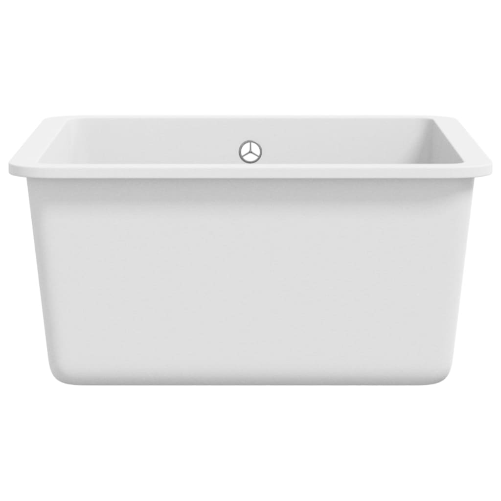 Granite Kitchen Sink Single Basin White
