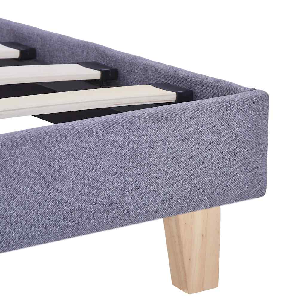 Bed Frame without Mattress Light Grey Fabric 135x190 cm Double