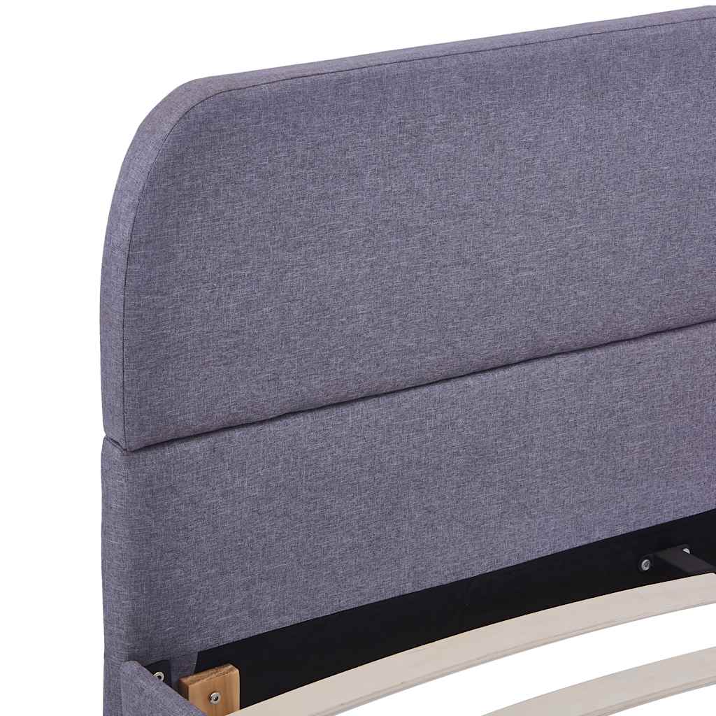 Bed Frame without Mattress Light Grey Fabric 135x190 cm Double
