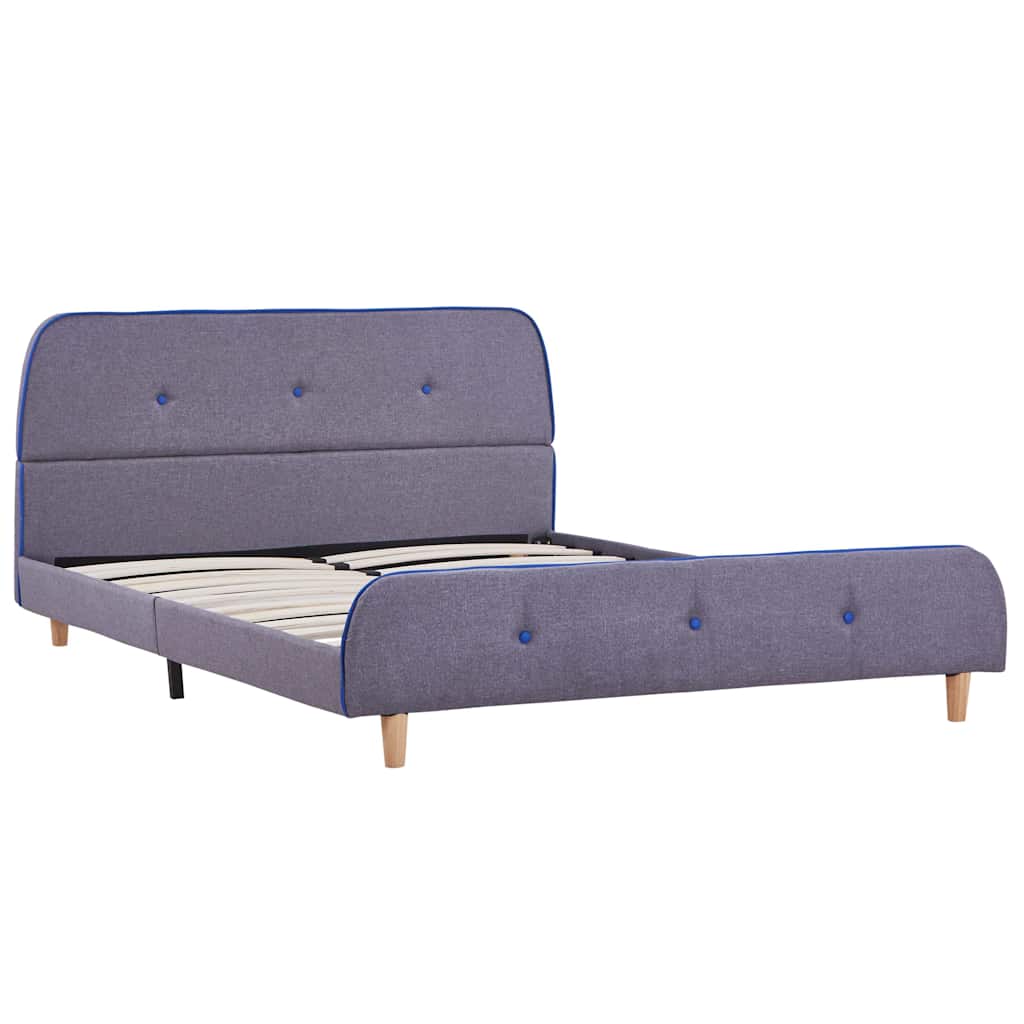 Bed Frame without Mattress Light Grey Fabric 135x190 cm Double