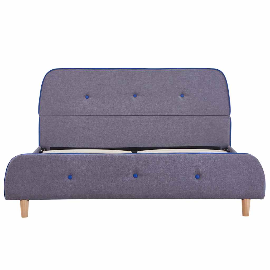 Bed Frame without Mattress Light Grey Fabric 135x190 cm Double