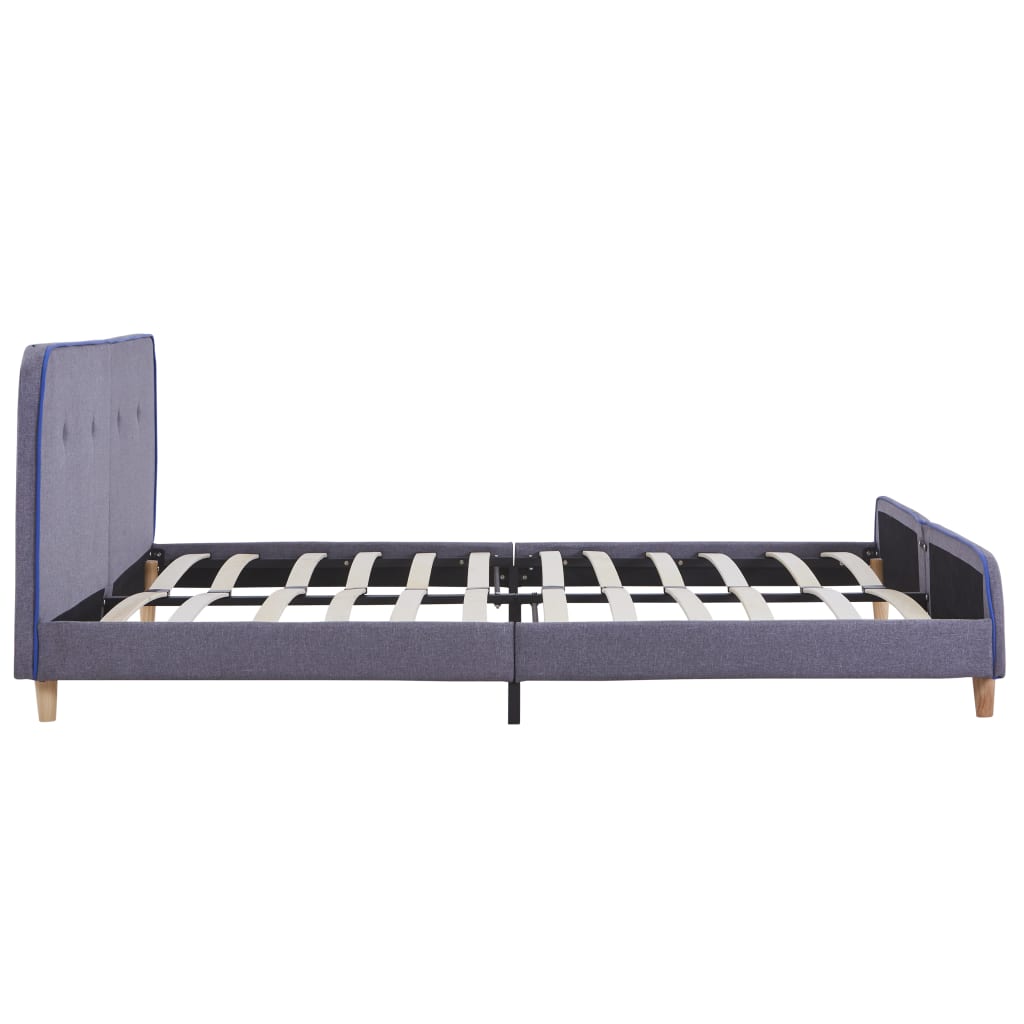 Bed Frame without Mattress Light Grey Fabric 150x200 cm King Size