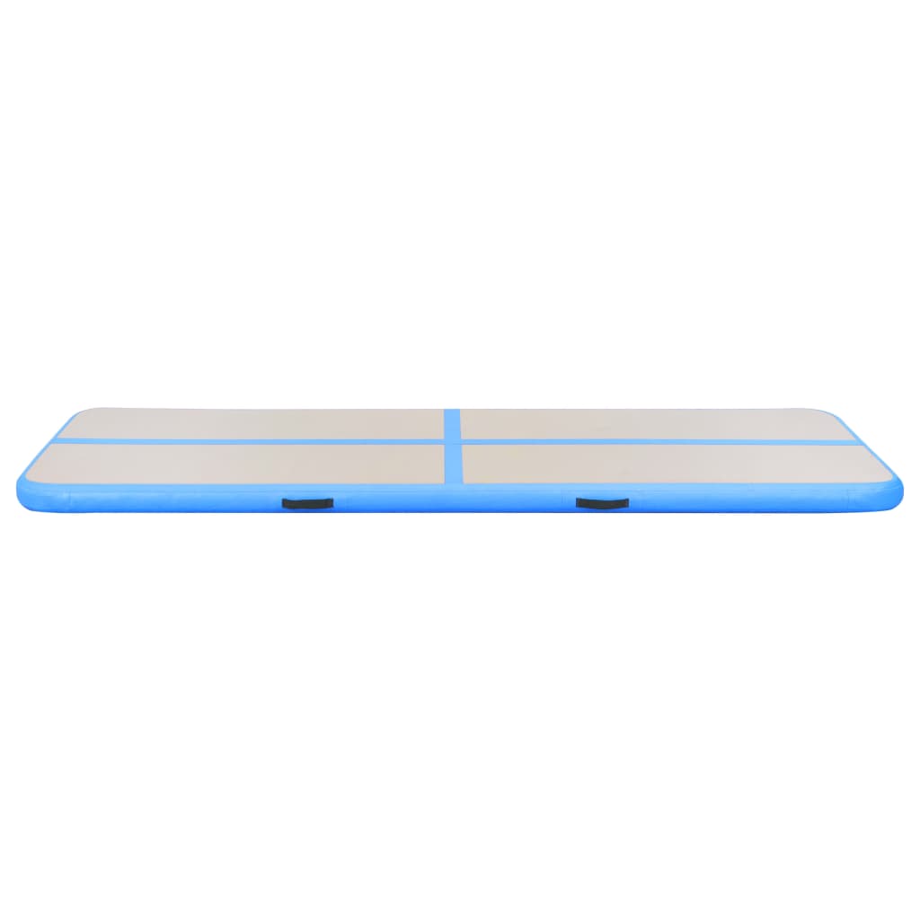 Inflatable Gymnastics Mat with Pump 500x100x10 cm PVC Blue