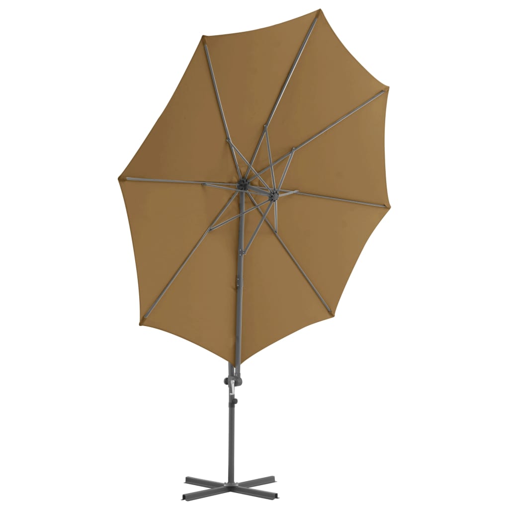 Garden Parasol with Portable Base Taupe