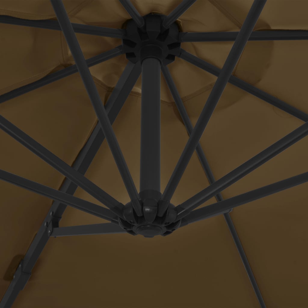 Garden Parasol with Portable Base Taupe