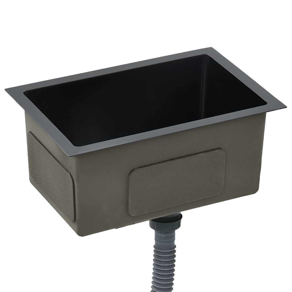 Handmade Kitchen Sink Black Stainless Steel