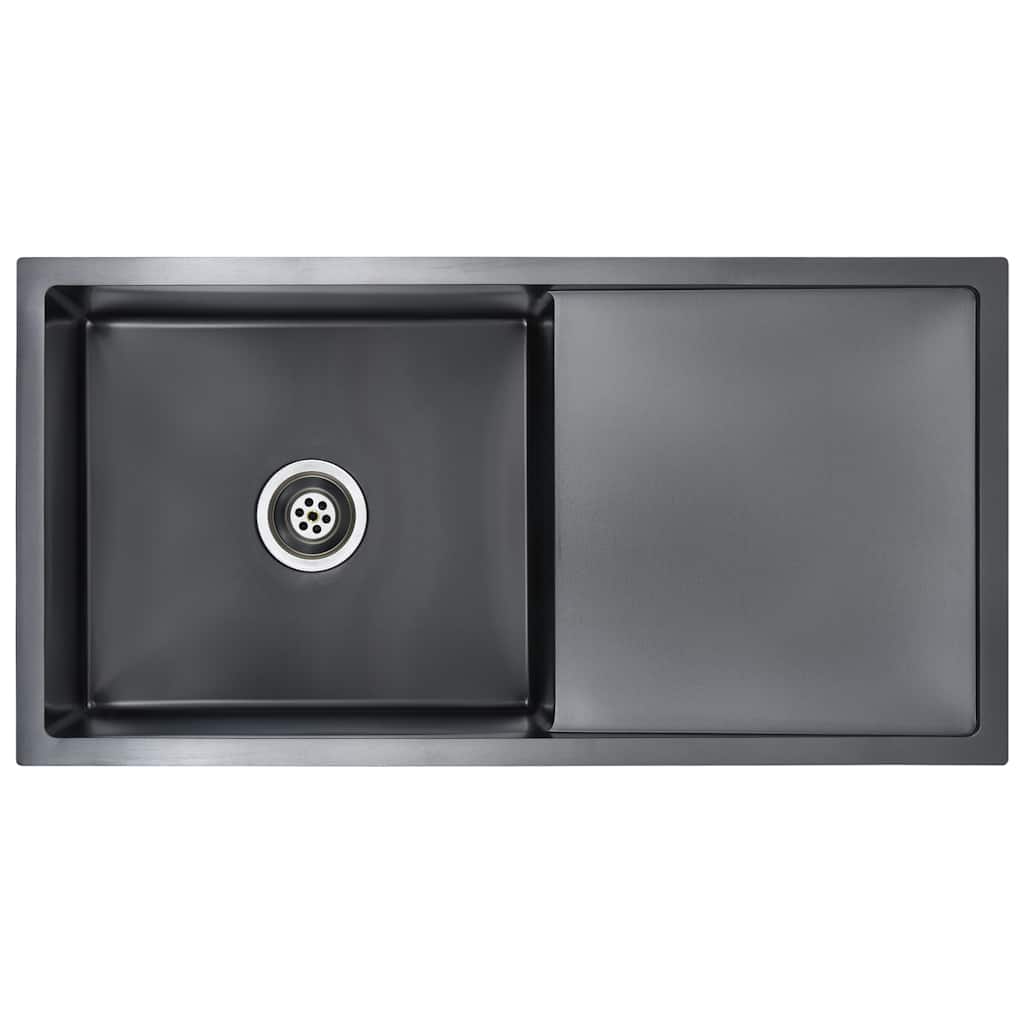 Handmade Kitchen Sink Black Stainless Steel