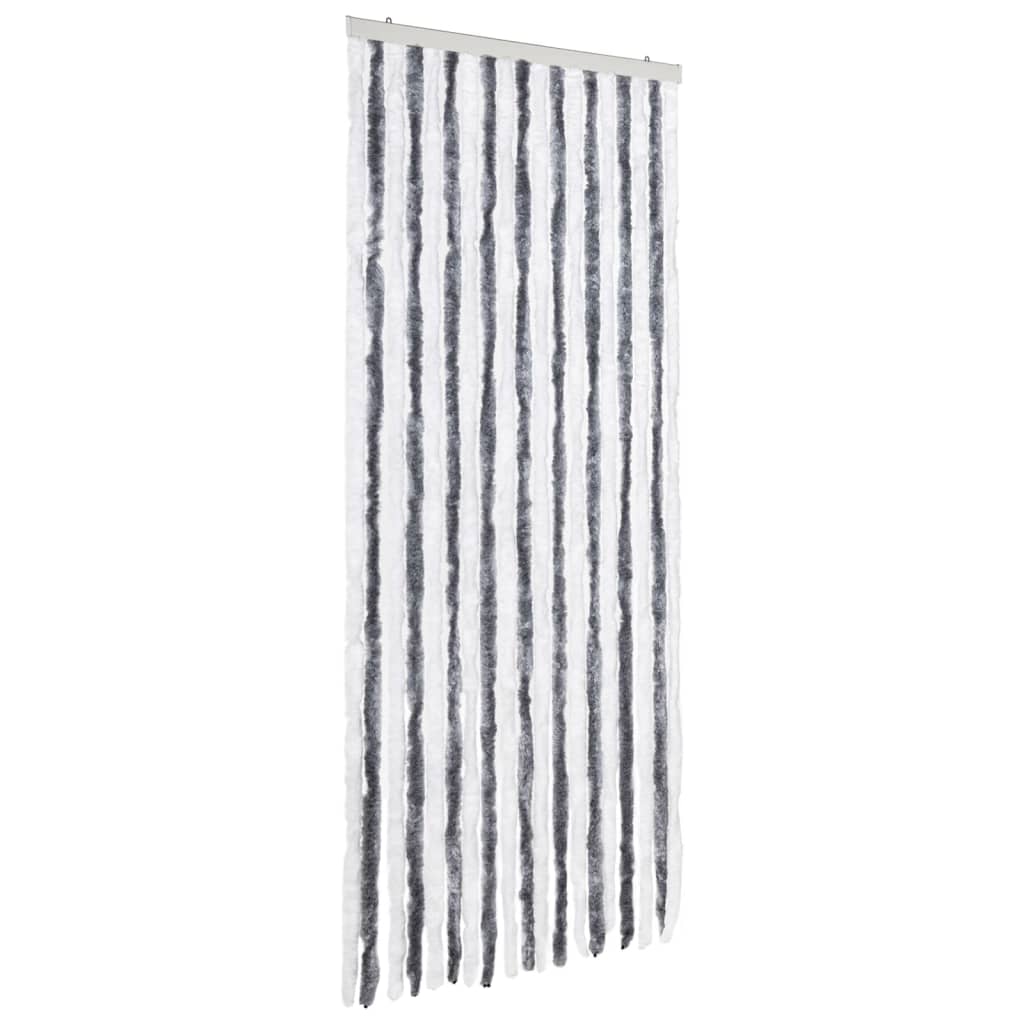 Insect Curtain Grey and White 56x185 cm Chenille
