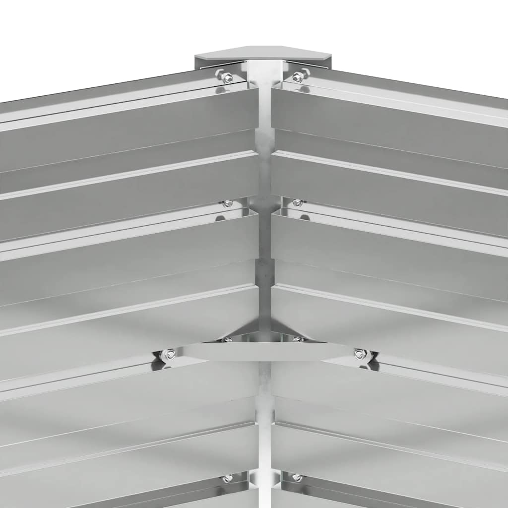 Garden Raised Bed Anthracite 129x129x77 cm Galvanised Steel
