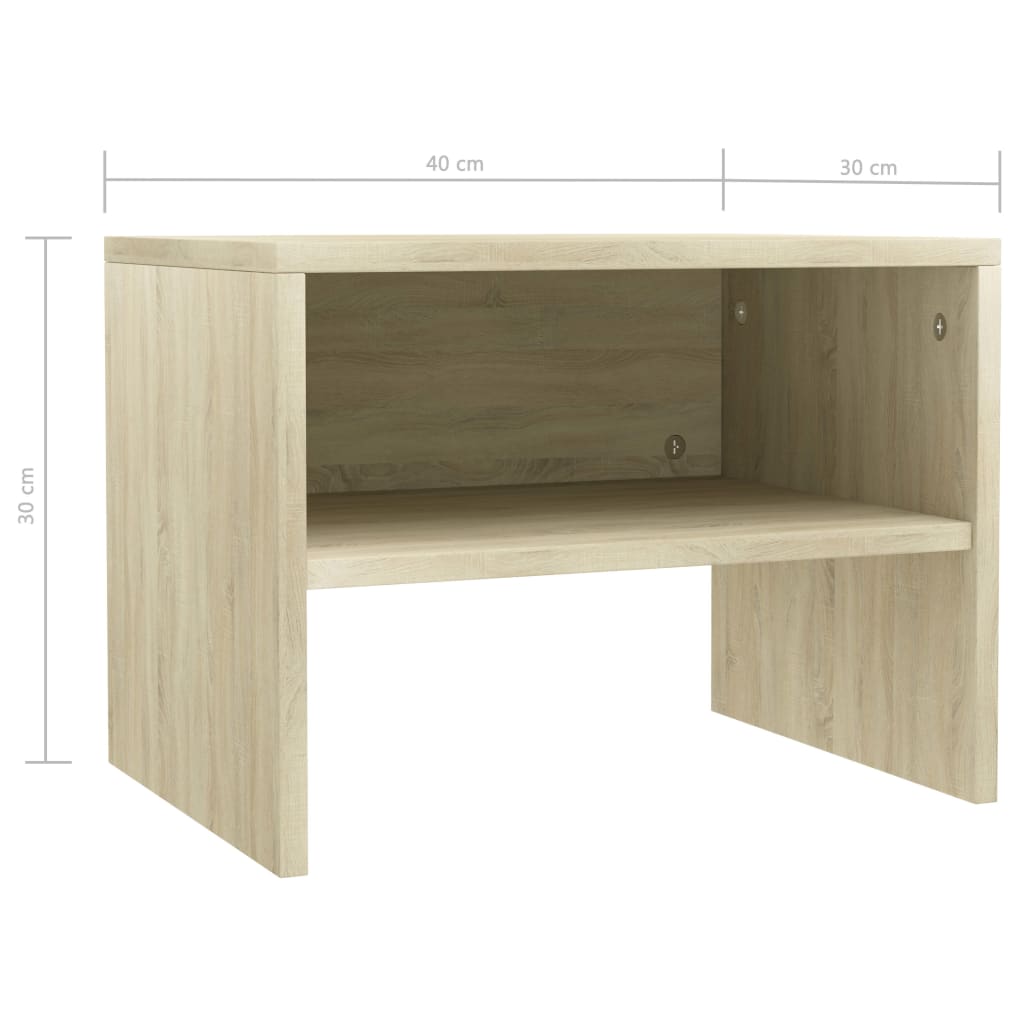 Bedside Cabinet Sonoma Oak 40x30x30 cm Engineered Wood