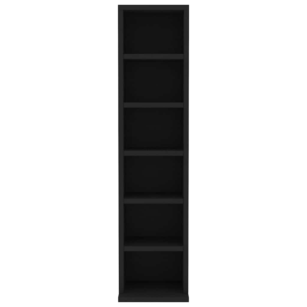 CD Cabinet Black 21x20x88 cm Engineered Wood