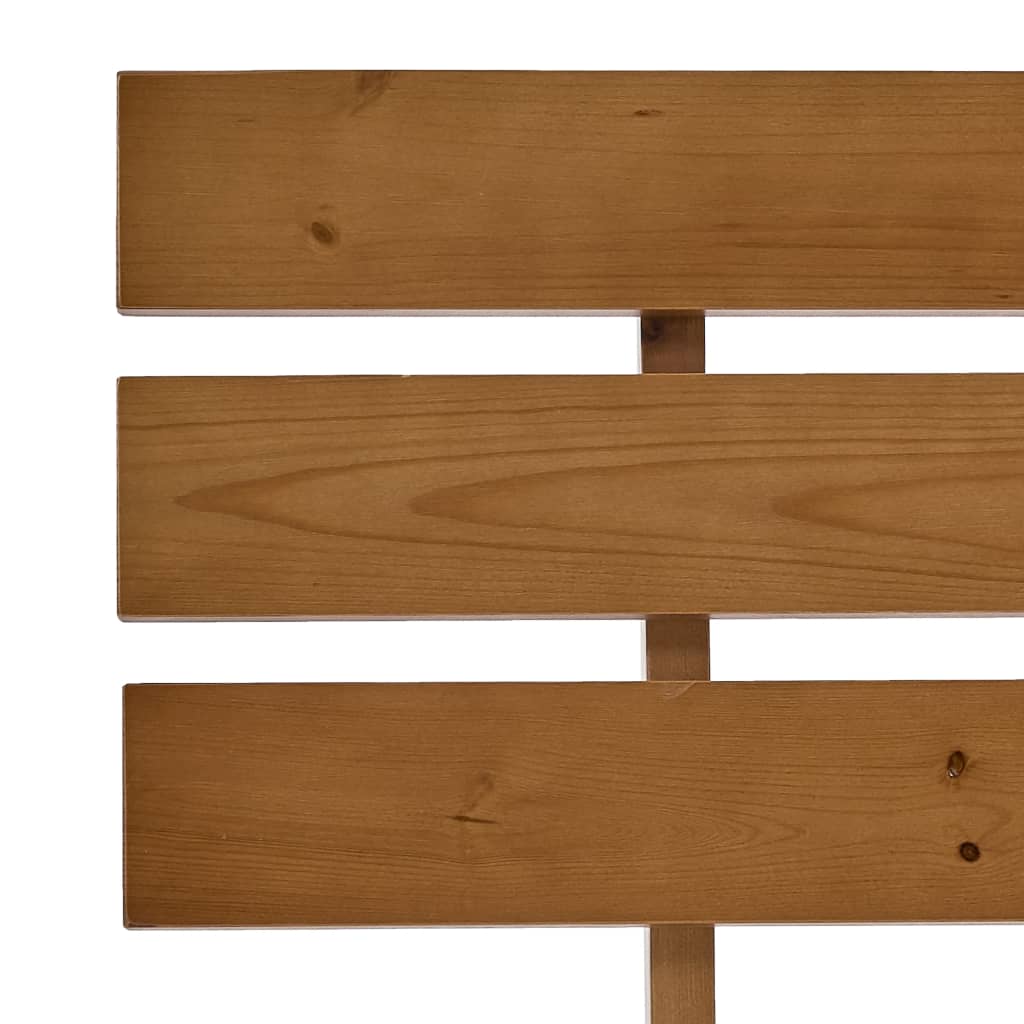 Bed Frame without Mattress Honey Brown Solid Pine Wood 90x200 cm