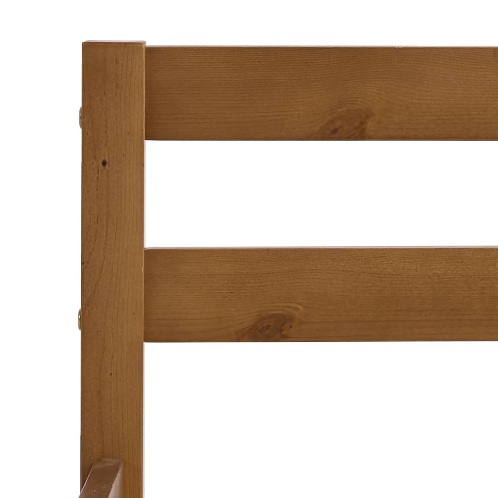 Bed Frame without Mattress Honey Brown Solid Pine Wood 180x200cm