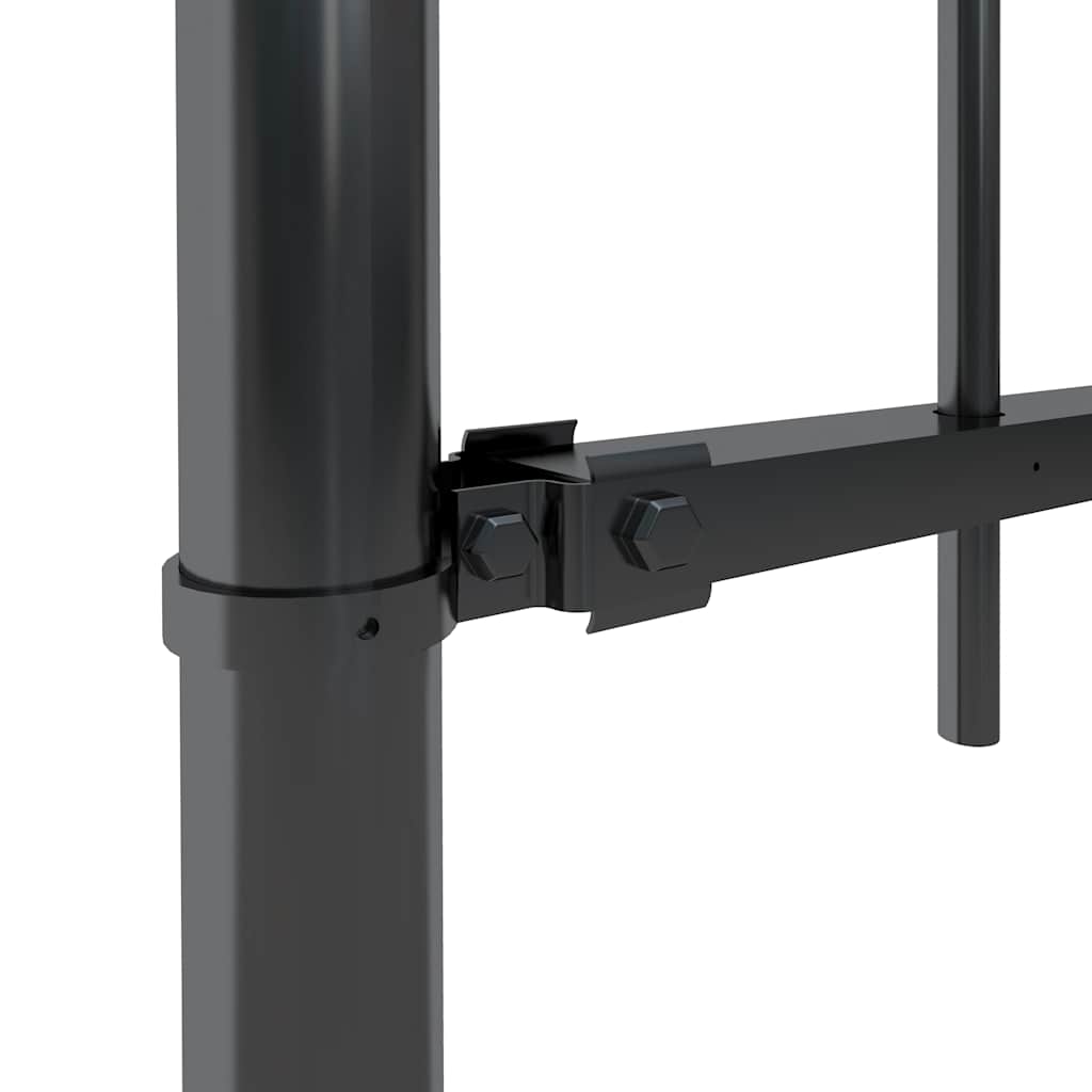 Garden Fence with Spear Top Steel 1248x100 cm Black