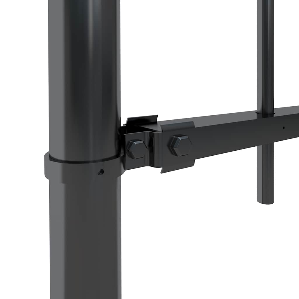 Garden Fence with Hoop Top Steel 1248x150 cm Black