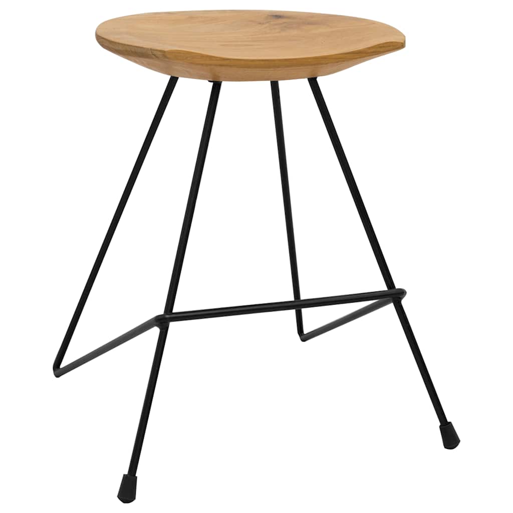 Stools 2 pcs Solid Teak Wood