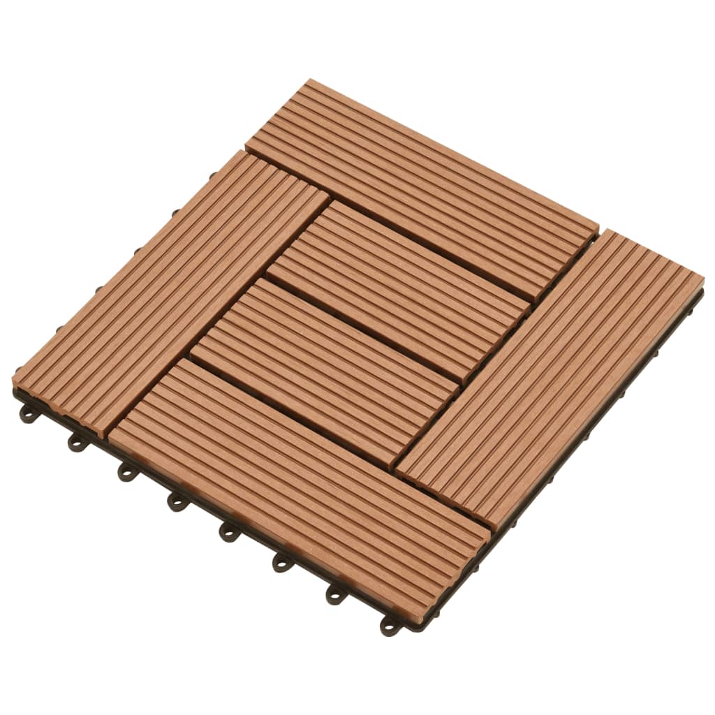 22 pcs Decking Tiles 30x30 cm 2 sqm WPC Black