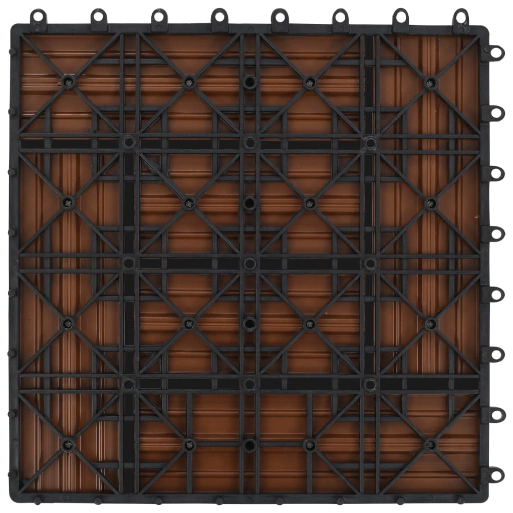 22 pcs Decking Tiles 30x30 cm 2 sqm WPC Black