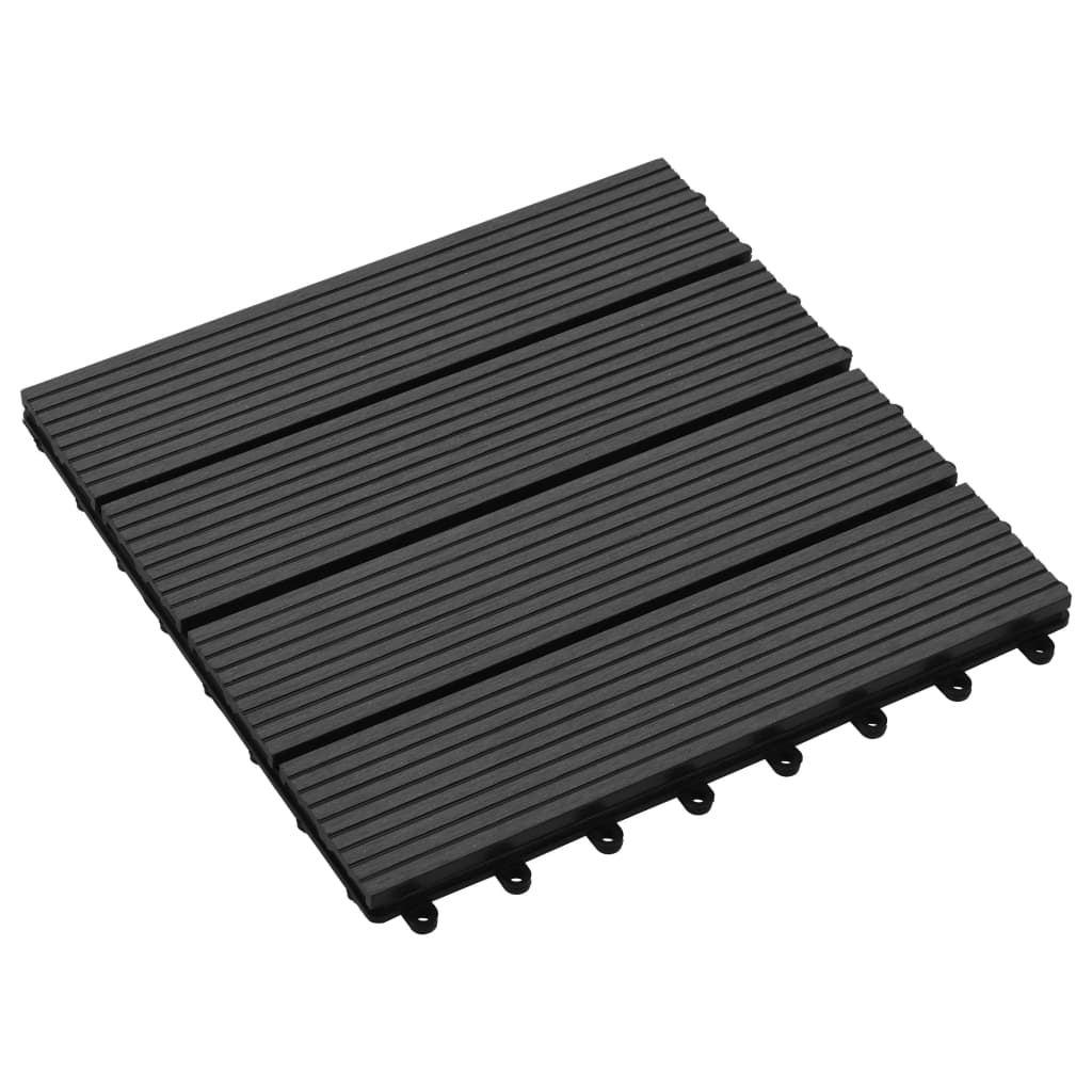 22 pcs Decking Tiles 30x30 cm 2 sqm WPC Brown