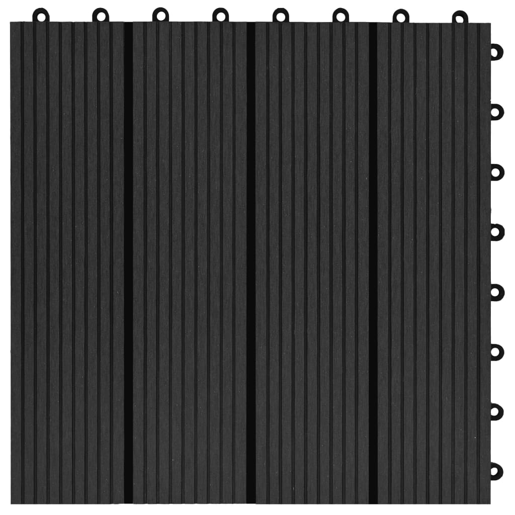 22 pcs Decking Tiles 30x30 cm 2 sqm WPC Brown