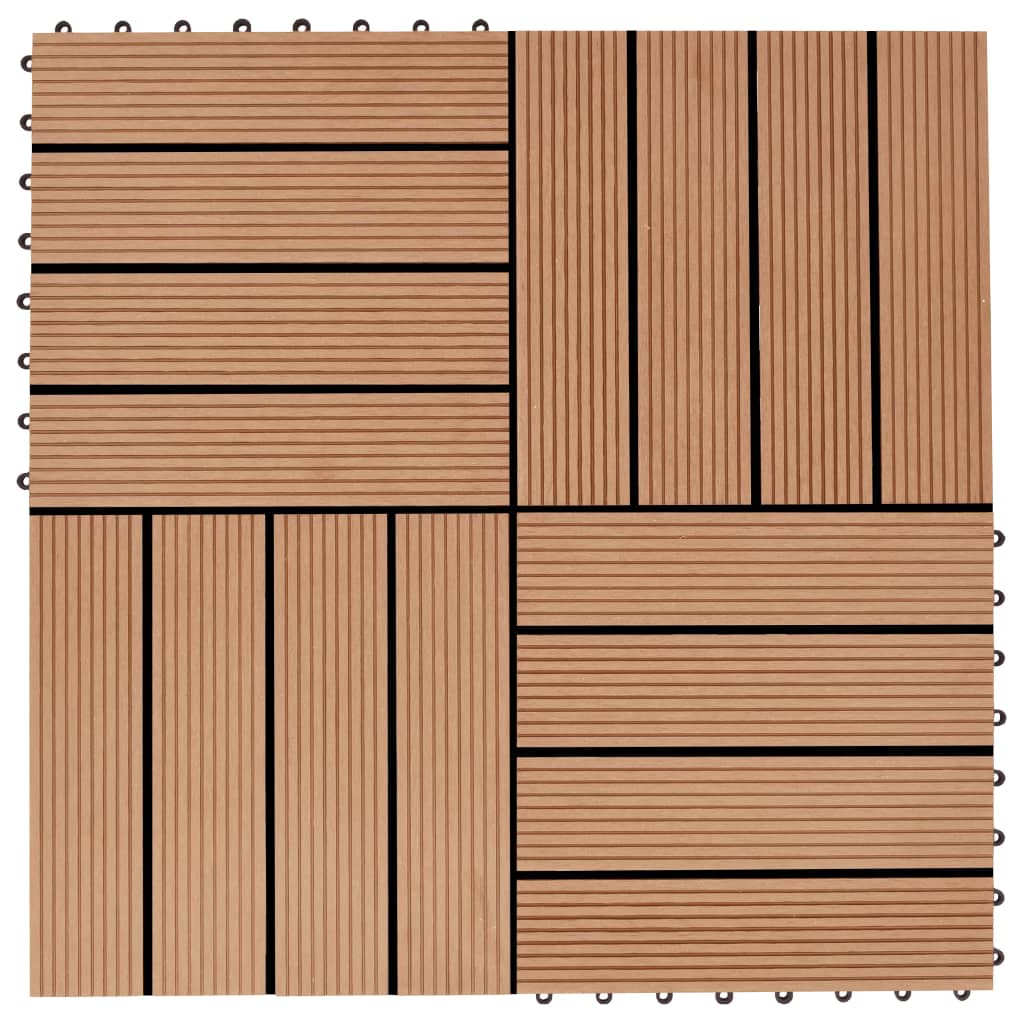 22 pcs Decking Tiles 30x30cm 2 sqm WPC Grey