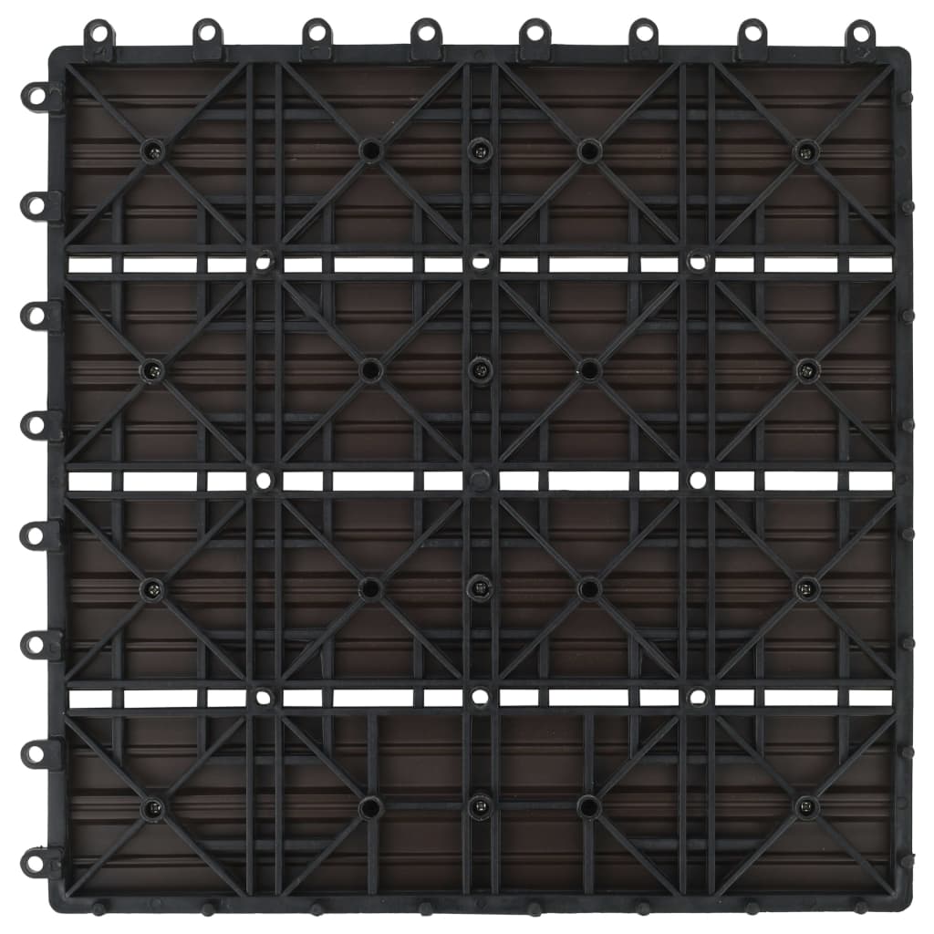 22 pcs Decking Tiles 30x30cm 2 sqm WPC Brown