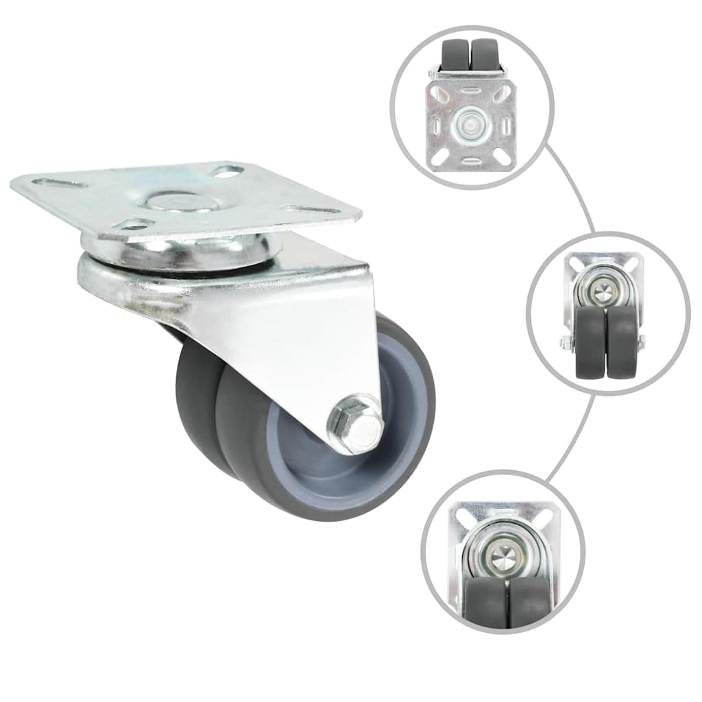 32 pcs Twin-wheel Swivel Casters 50 mm
