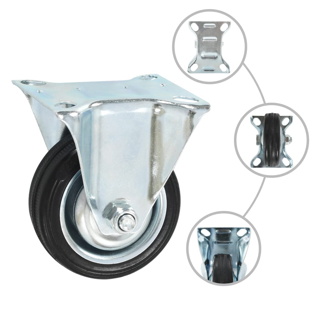 24 pcs Fixed Casters 75 mm