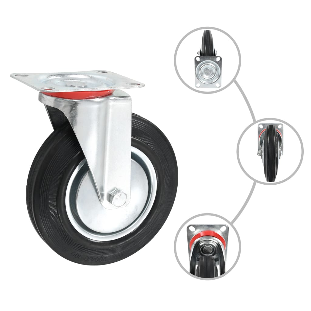 24 pcs Swivel Casters 200 mm
