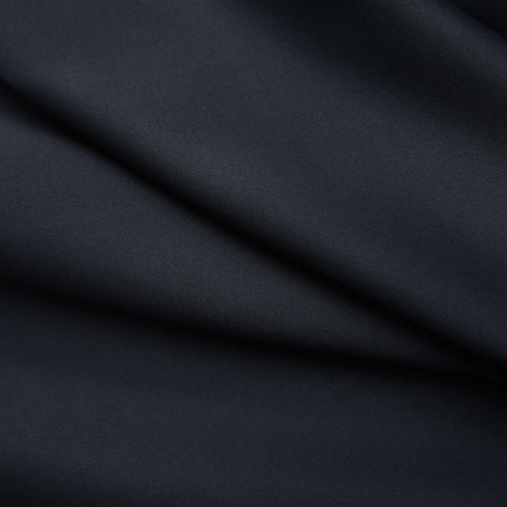 Blackout Curtains with Hooks 2 pcs Black 140x175 cm