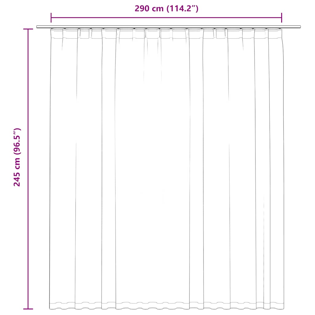 Blackout Curtain with Hooks Taupe 290x245 cm