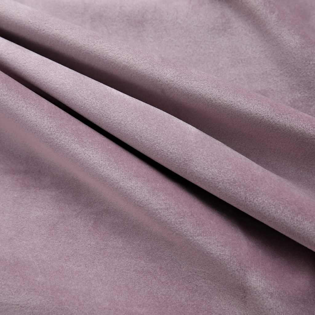 Blackout Curtains with Rings 2pcs Velvet Antique Pink 140x175cm