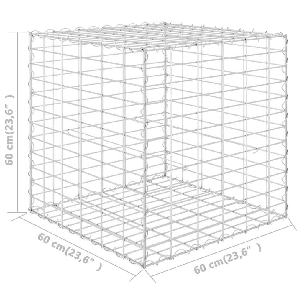 Cube Gabion Raised Bed Steel Wire 60x60x60 cm