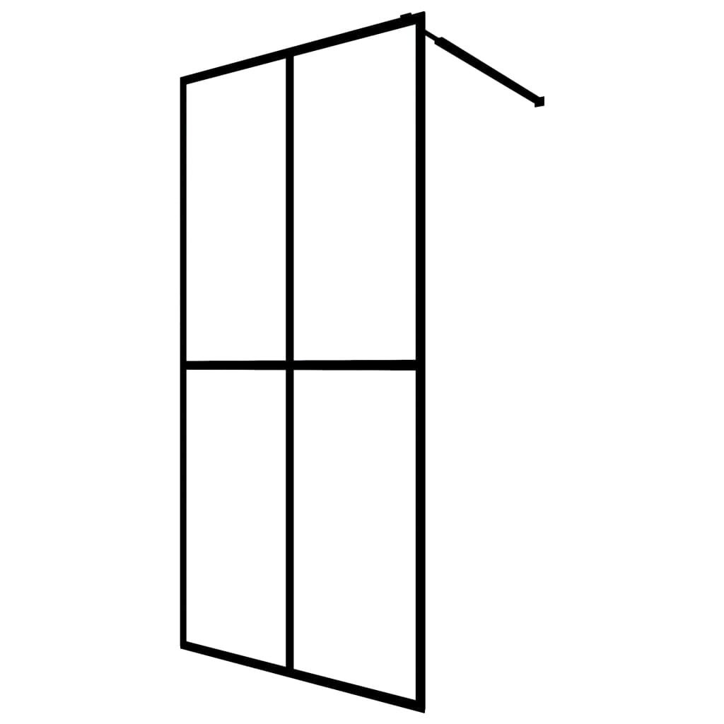 Walk-in Shower Screen Frosted Tempered Glass 100x195 cm