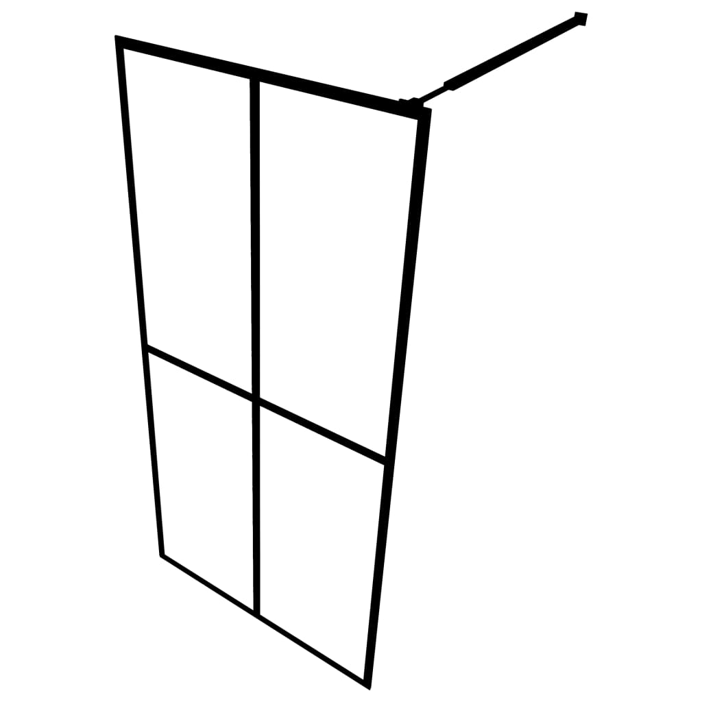 Walk-in Shower Screen Frosted Tempered Glass 100x195 cm