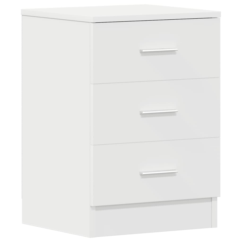 Bedside Cabinet White 38x35x56 cm Engineered Wood