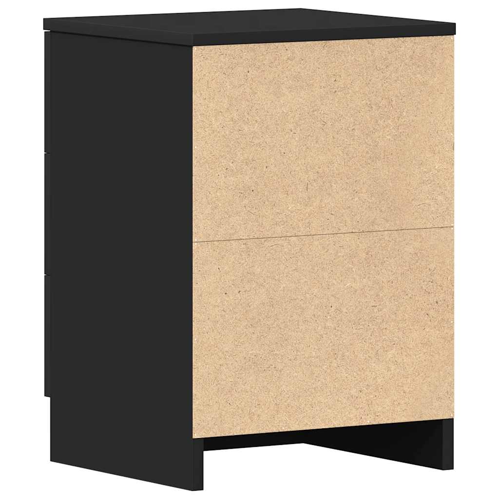 Bedside Cabinets 2 pcs Black 38x35x56 cm Engineered Wood