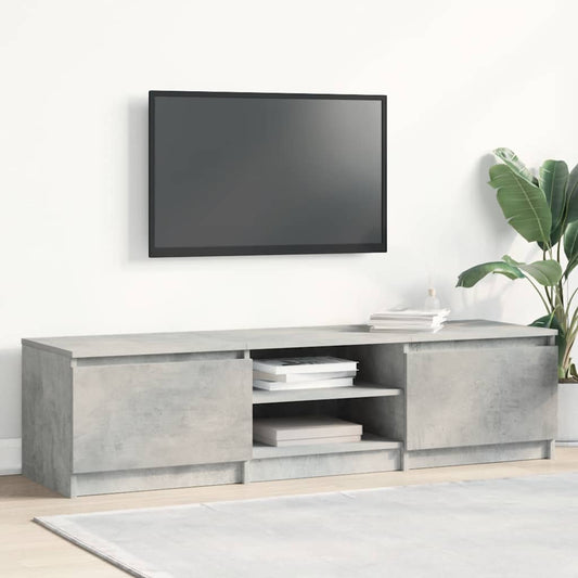 TV Cabinet Concrete Grey 140x40x35.5 cm Engineered Wood