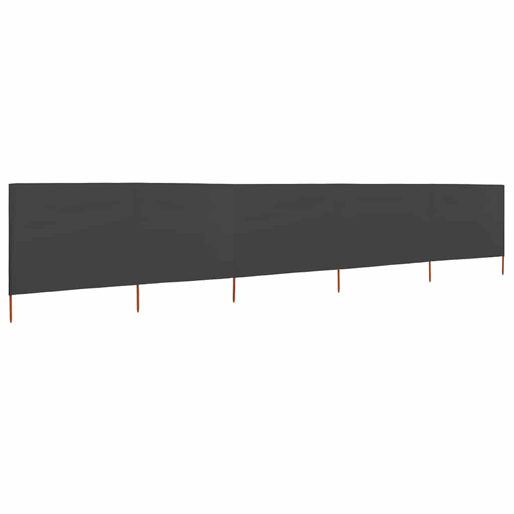 5-panel Wind Screen Fabric 600x80 cm Anthracite