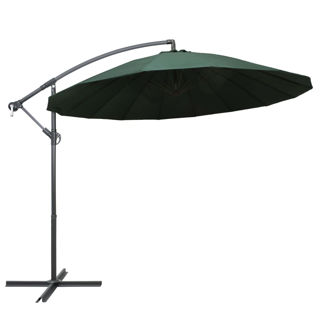 Hanging Garden Parasol Green 3 m Aluminium Pole