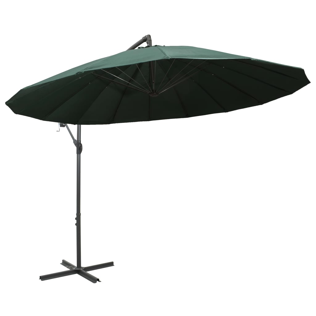Hanging Garden Parasol Green 3 m Aluminium Pole