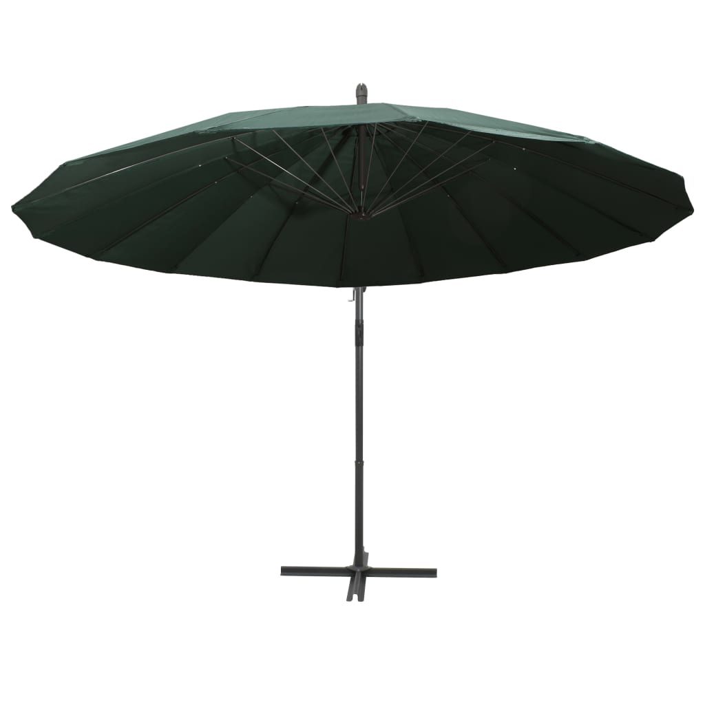Hanging Garden Parasol Green 3 m Aluminium Pole
