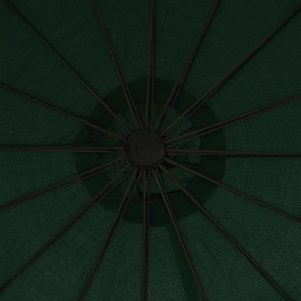 Hanging Garden Parasol Green 3 m Aluminium Pole