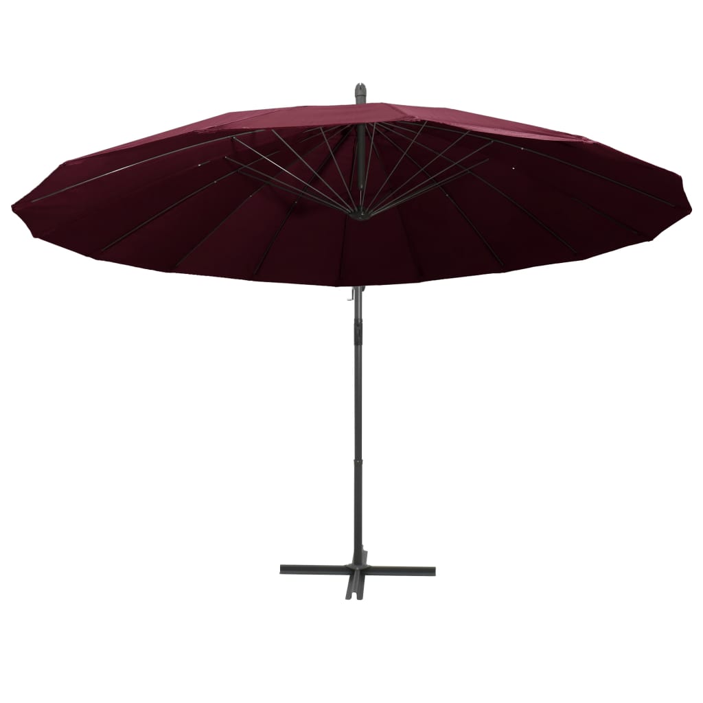 Hanging Garden Parasol Burgundy 3 m Aluminium Pole