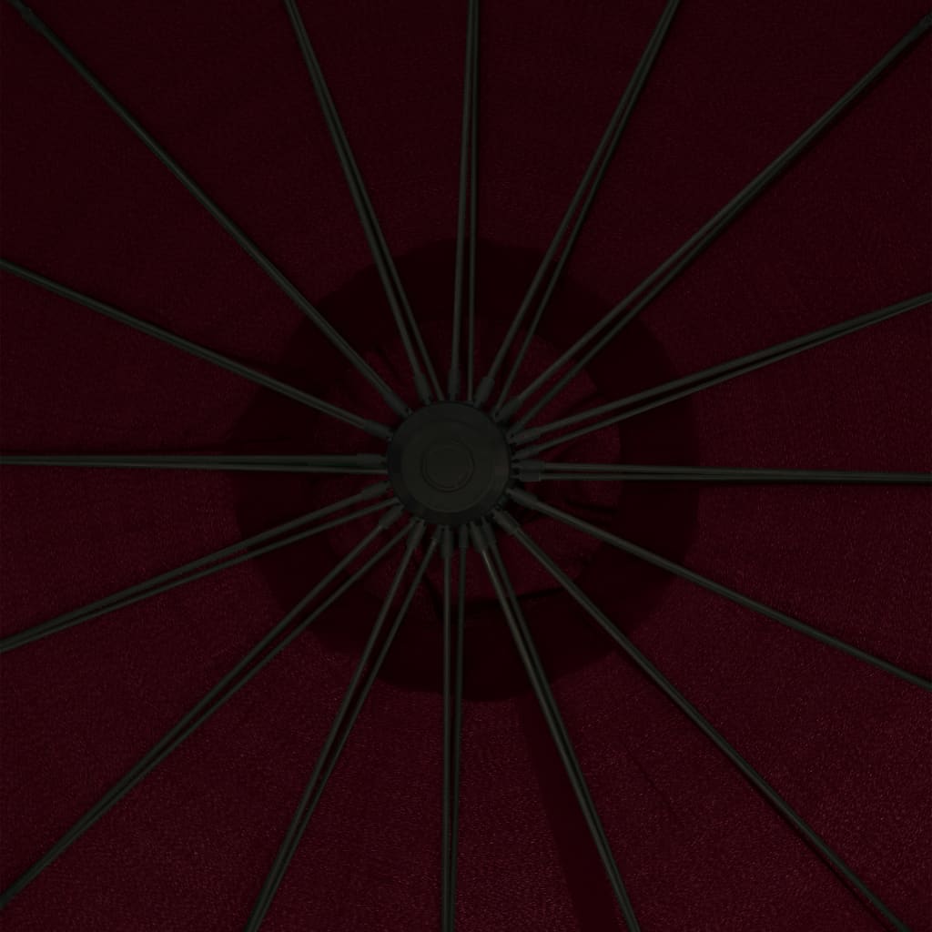 Hanging Garden Parasol Burgundy 3 m Aluminium Pole