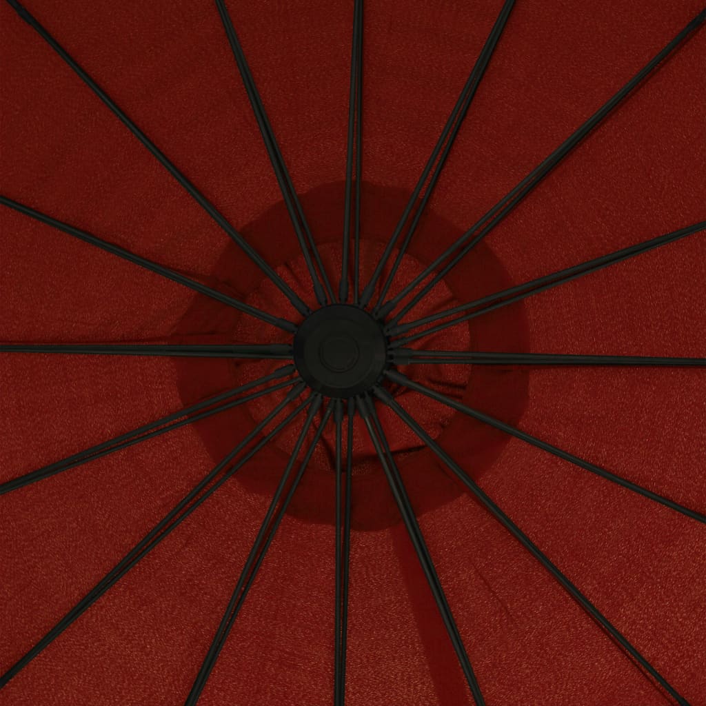 Hanging Garden Parasol Terracotta 3 m Aluminium Pole