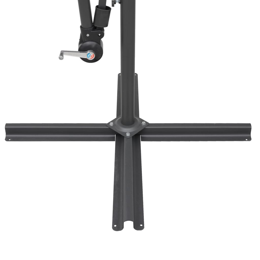 Hanging Garden Parasol Black 3 m Aluminium Pole